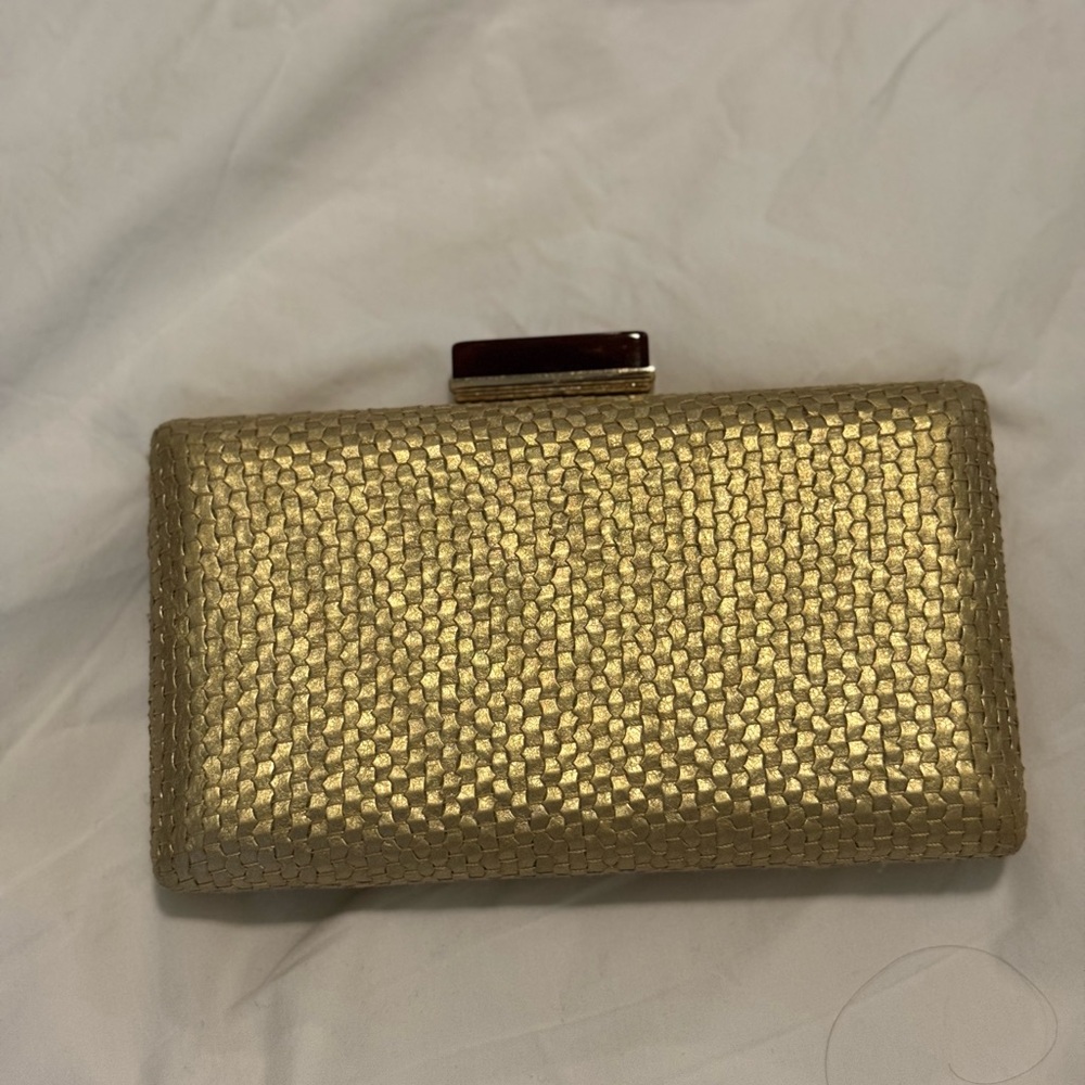 Sondra Roberts Gold Evening Clutch